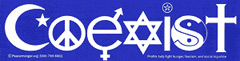 Coexist Bumper Sticker 