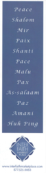 Peace / Faith Symbols Bookmark