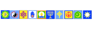 East West Harmony Interfaith Flag String