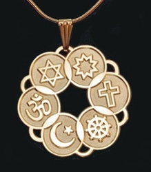 Large Interfaith Pendant (Gold-plated or Multicolor)